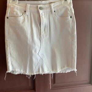 White Denim Skirt